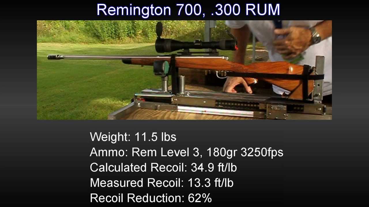 Recoil reduction of large overbore cartridges.