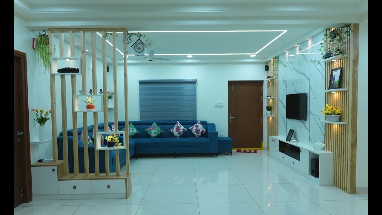3BHK Interiors | Mr.Sathish & Mrs.Aruna| Aparna Cyberscape Hyderabad | Lucky Interiors |
