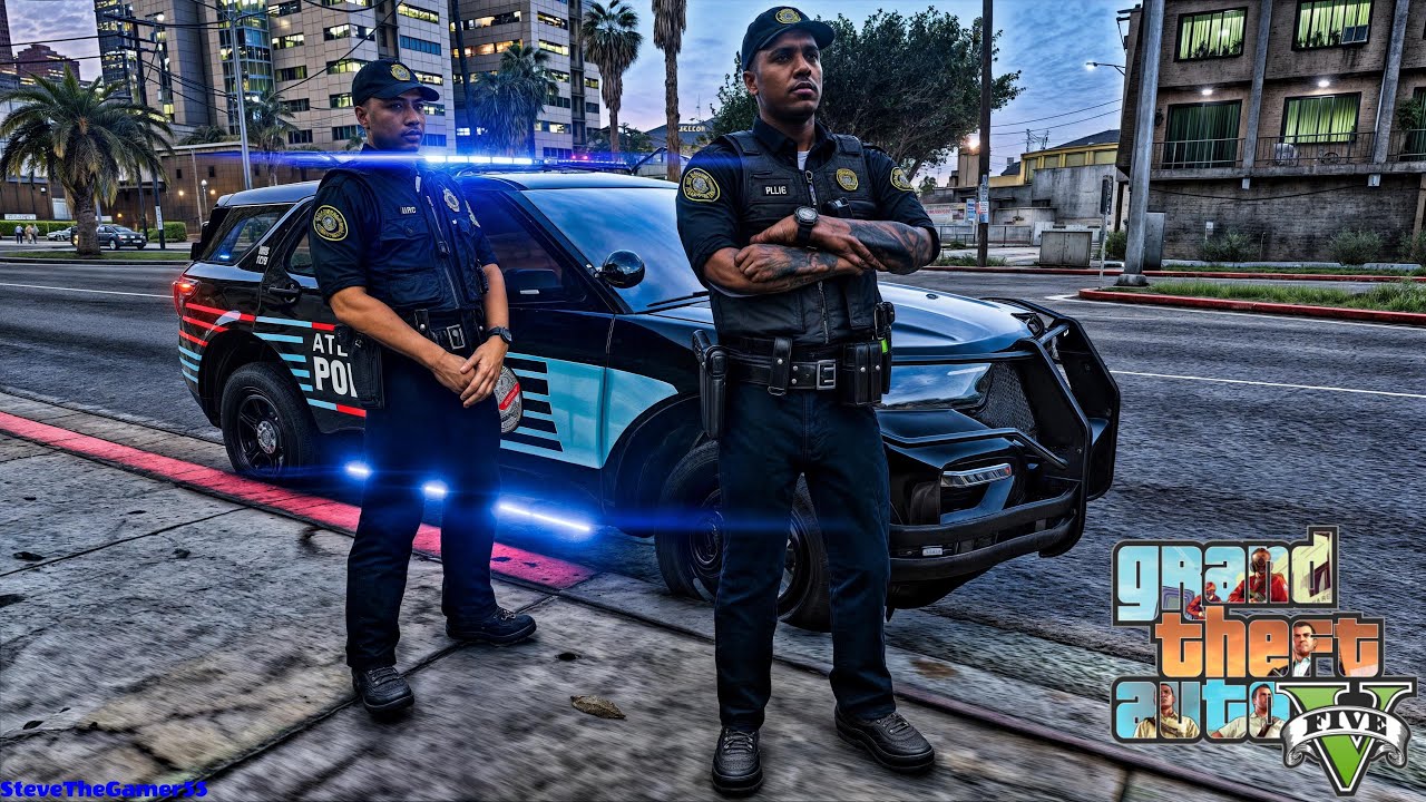 Играю в GTA 5 за ПОЛИЦЕЙСКОГО City Gang Patrol | GTA 5 Lspdfr Mod | 4K