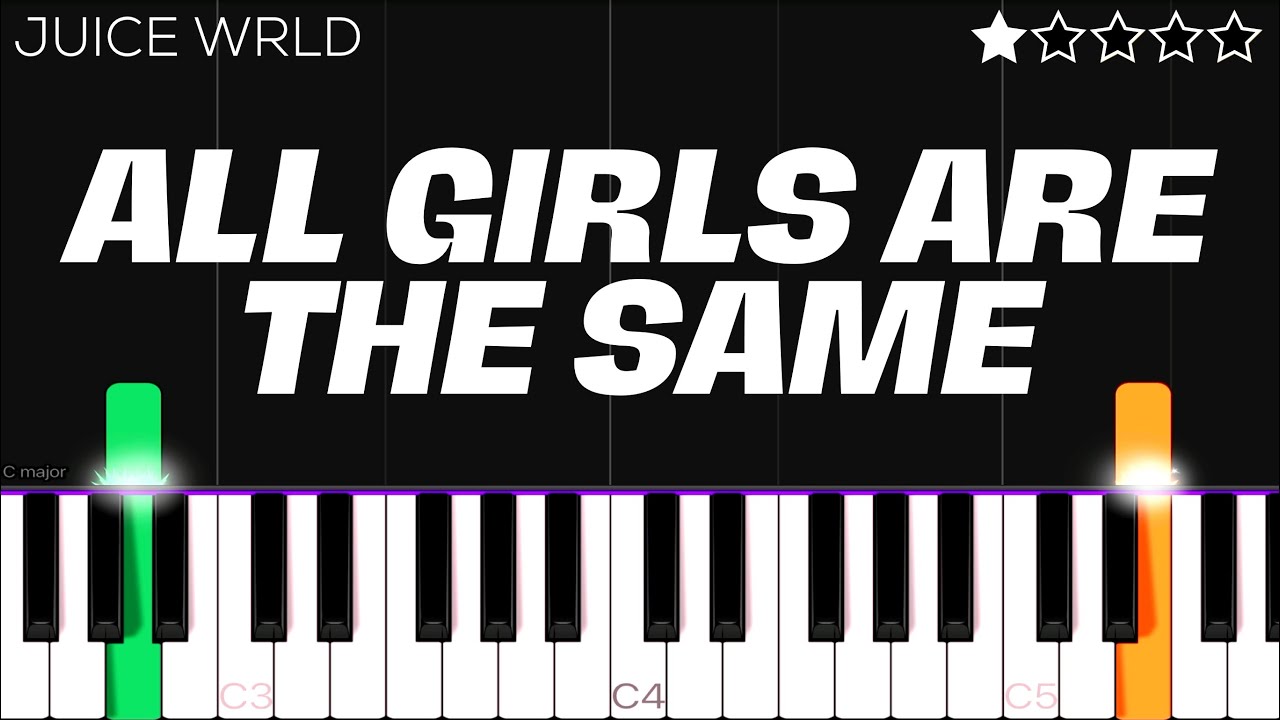 Juice WRLD - all Girls Are The Same | EASY Piano Tutorial