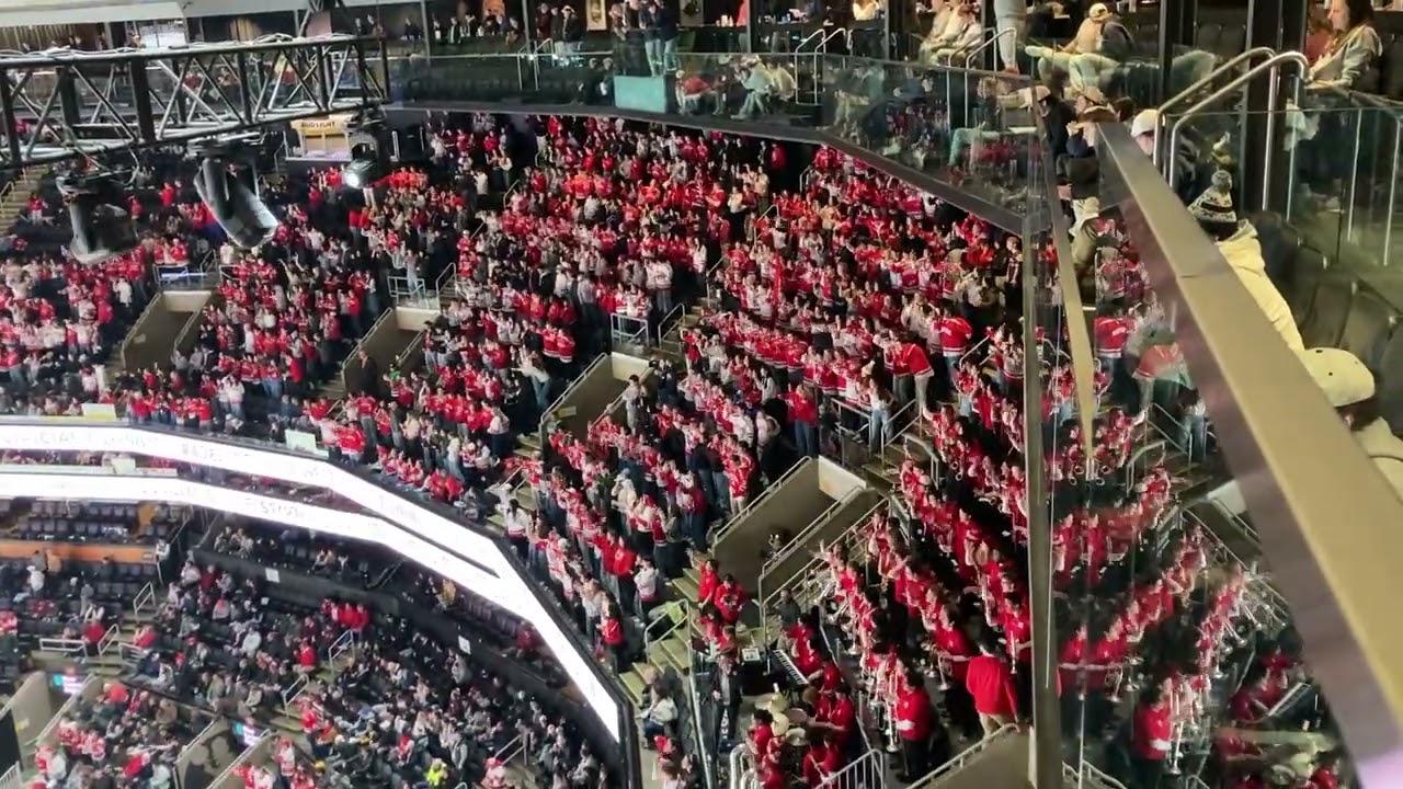 Boston University Student Section Celebrates a Goal at the Beanpot