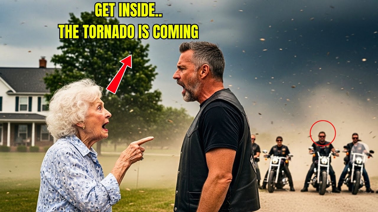 “Get Inside Now—The Tornado Is Coming,”the Old Woman Cried—Days Later, 300 Bikers Changed Her Life
