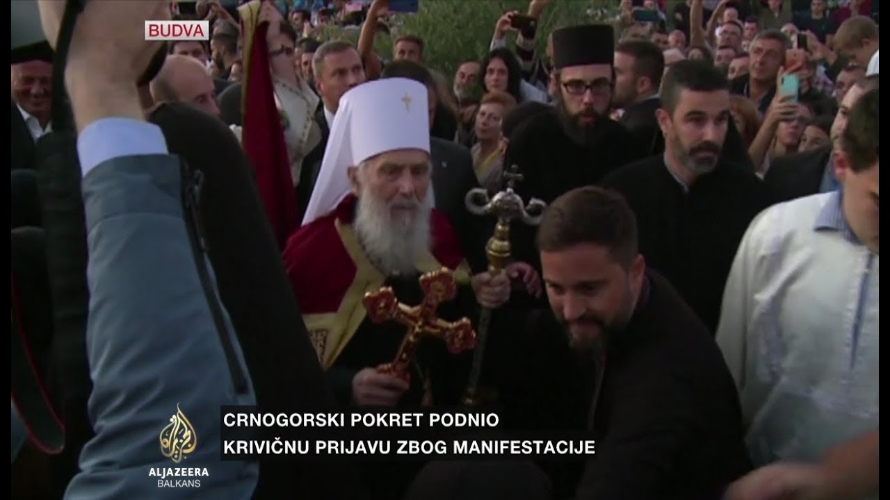Patrijarh SPC-a Irinej u Budvi, oštro protivljenje crnogorskog pokreta