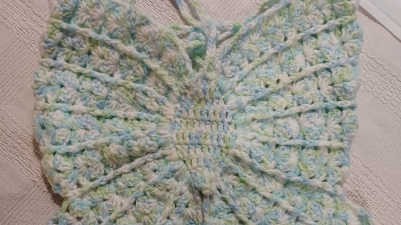 Top Mariposa para 6 a 10 años tejido a crochet paso a paso