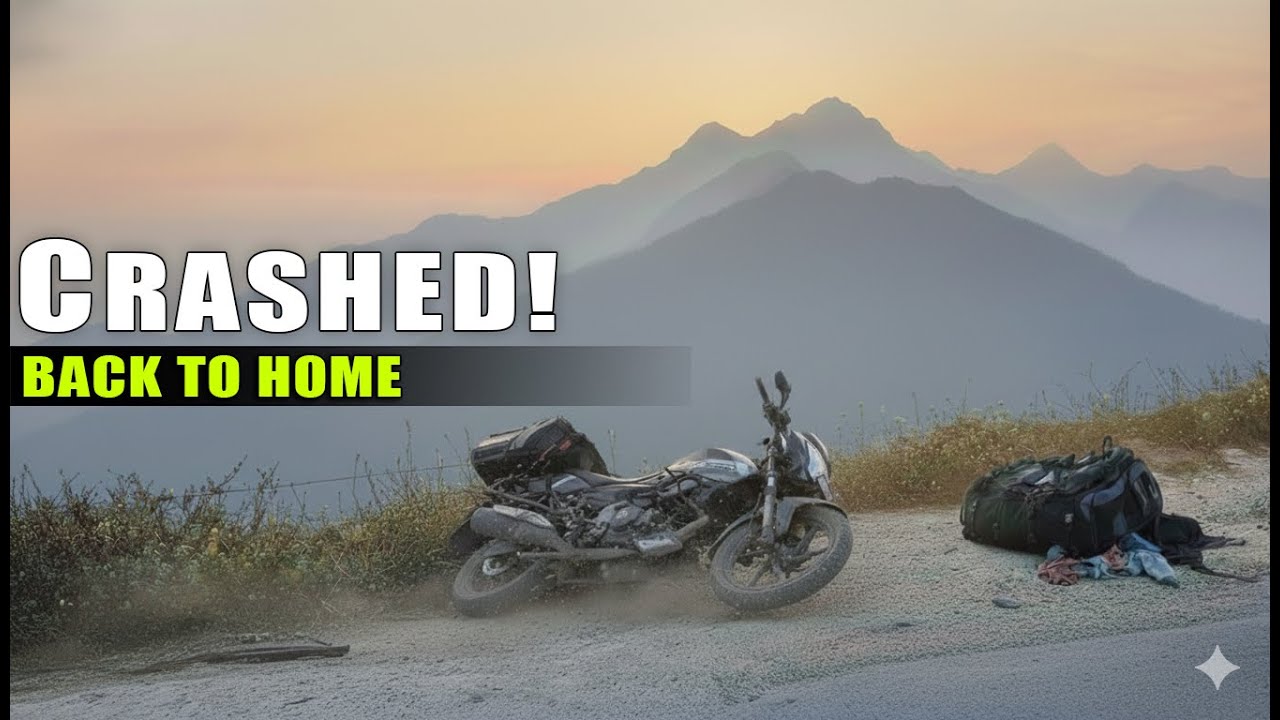 Bike Crashed! 😰| What happened on my way back to Delhi? | #motovlog