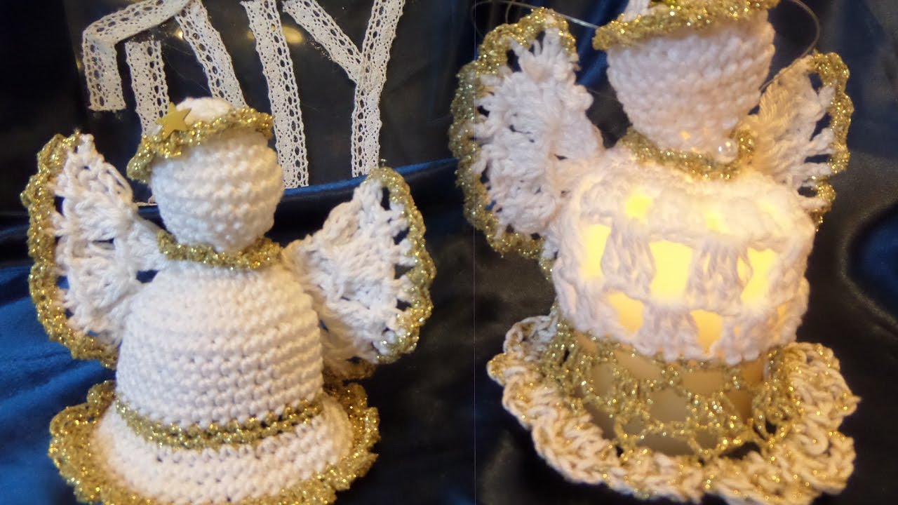 DIY/meine  Deko ENGEL HÄKELN/ LED beleuchtet-auch EIERWÄRMER.. Selber machen LEICHT gemacht