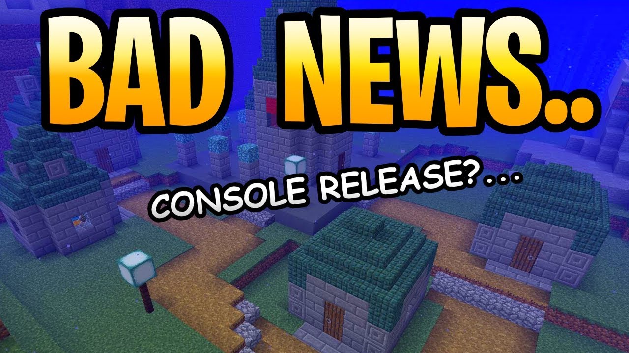 Minecraft Update Aquatic Console Bad News! Release Date?.. PS3, PS4, Xbox 360 & Wii U