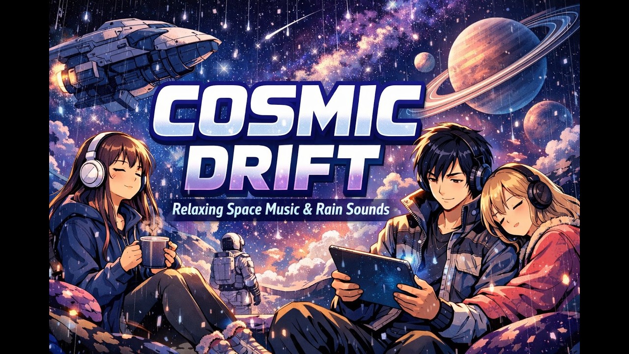 Cosmic Drift | Космическая эмбиент-музыка с дождём для сна и релакса