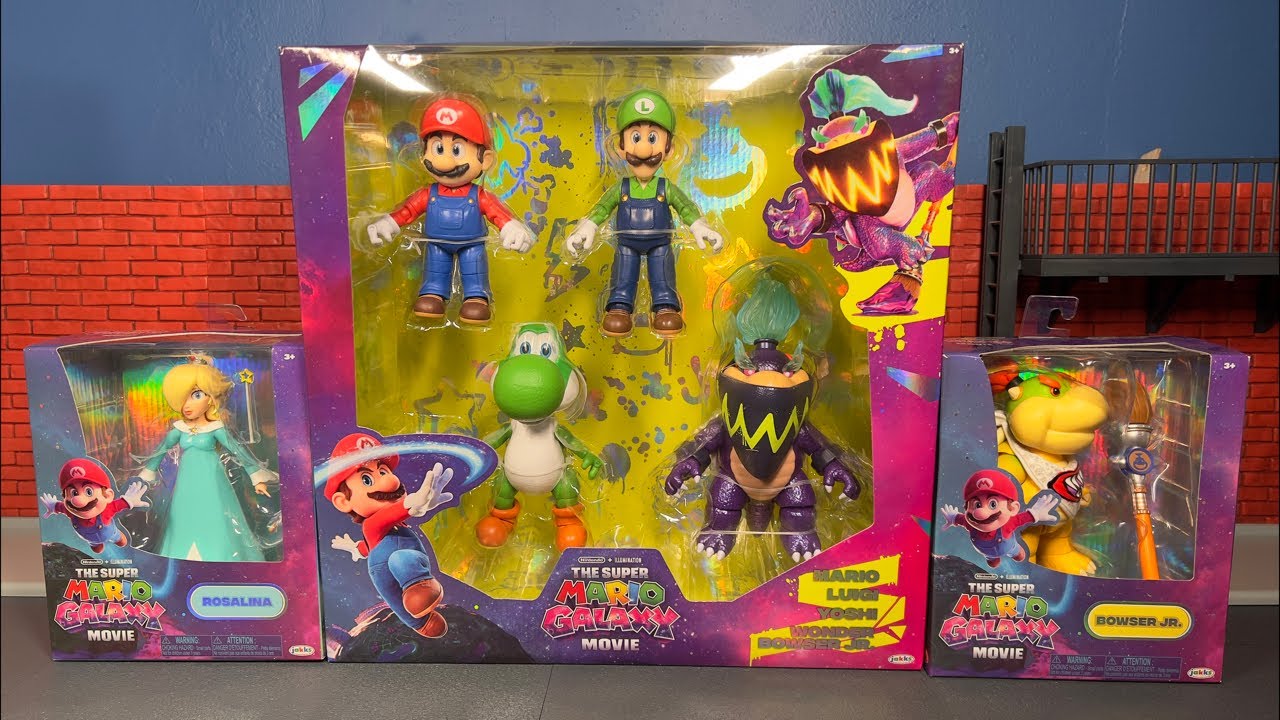 Unboxing The Super Mario Galaxy Movie Action Figures