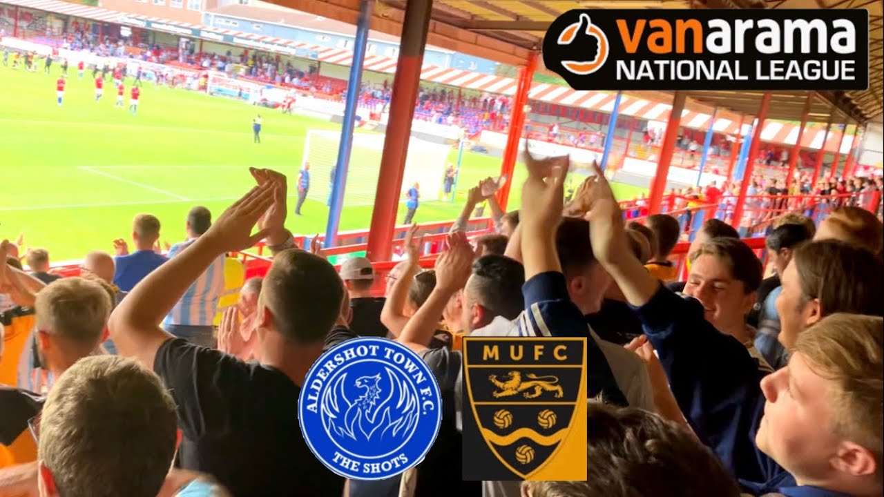 Crazy Maidstone fans. 3 early goals 2nd half. Penalty! Aldershot Town v Maidstone Utd. NL