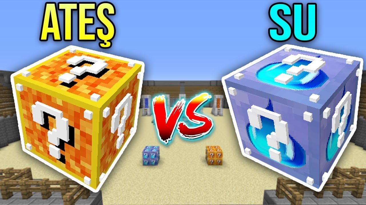 ATEŞ VS SU ŞANS BLOKLARI CHALLENGE - Minecraft
