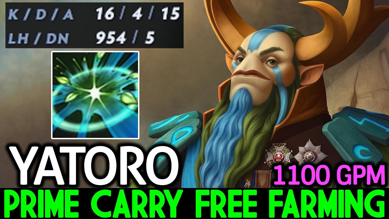 YATORO [Nature's Prophet] Prime Carry Real Machine Farm 1100 GPM Dota 2