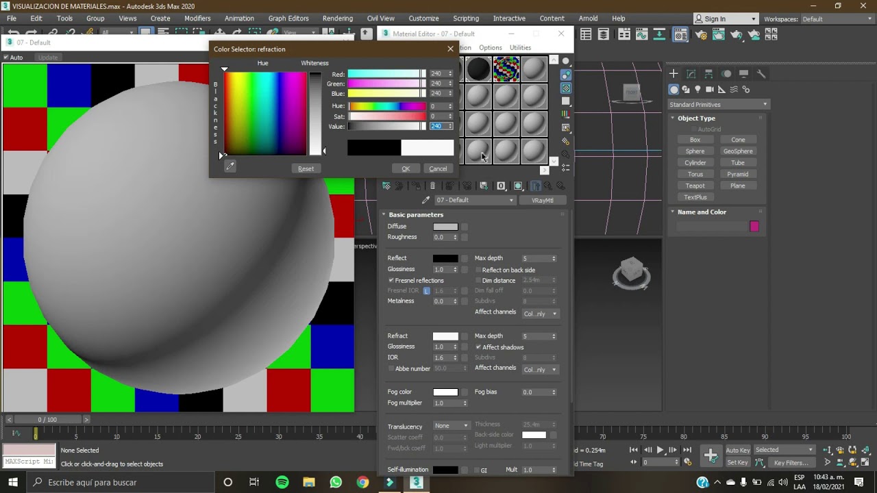 TUTORIAL DE MATERIALES DE CRISTAL-  3DS MAX