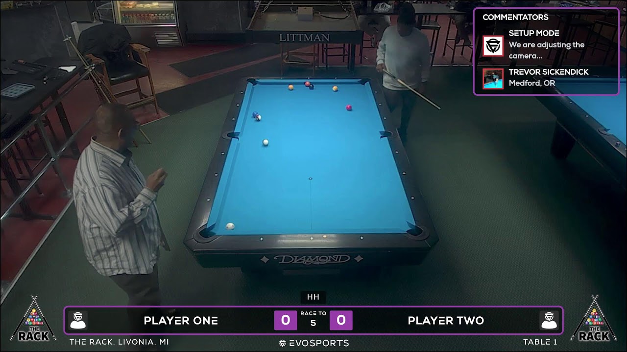 PLAYER ONE vs PLAYER TWO - THE RACK - TABLE 1 | EvoSports