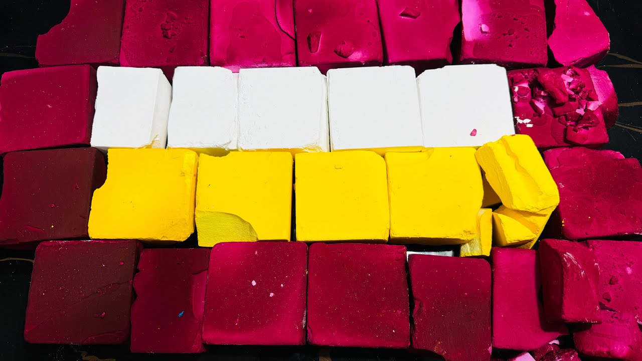 Birthday Crush For @Yara_fr | Fresh Dyed Gym Chalk ASMR Crush | Oddly Satisfying ASMR