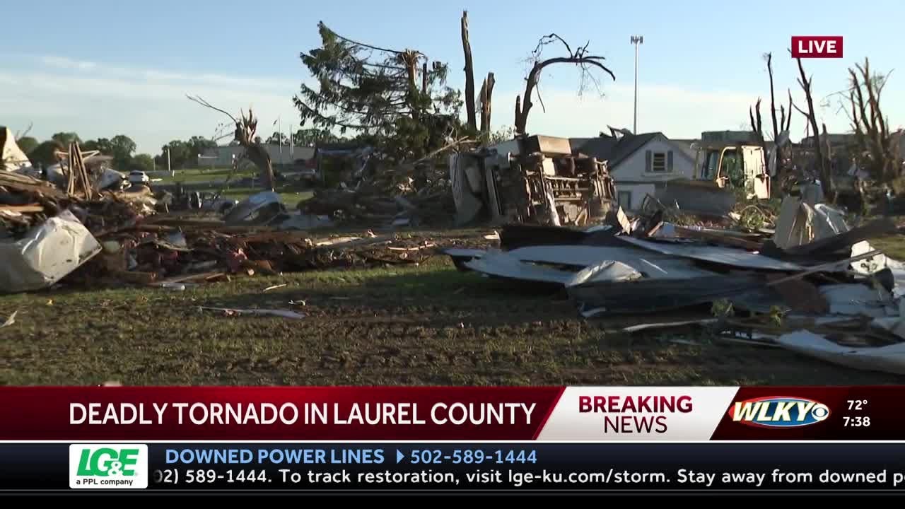 Devastation in London, KY area where at least 17 people have died