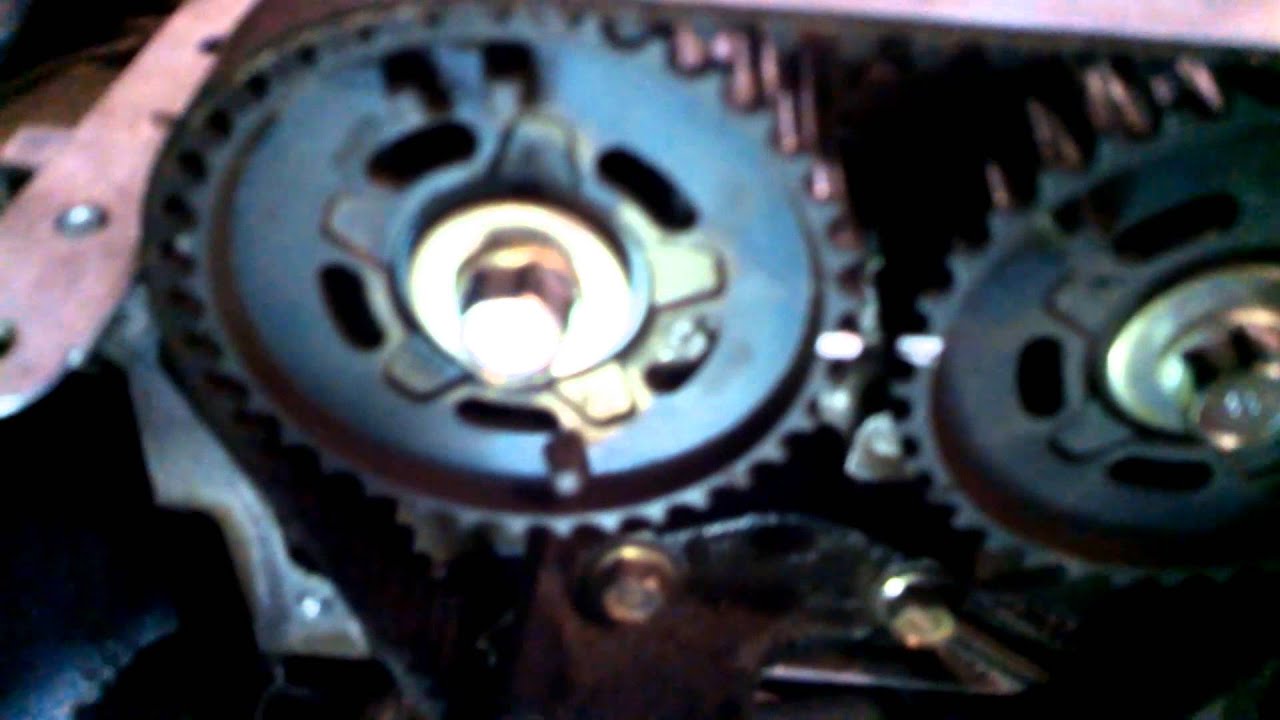 Timing belt replacement 1998 - 2003 Mazda Protege DOHC 1.6L water pump Install Remove Replace
