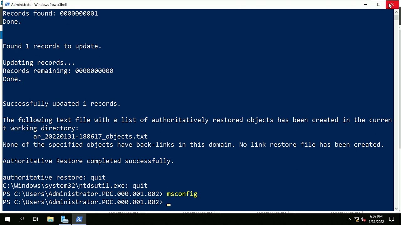 Backup And Recovery system state 3