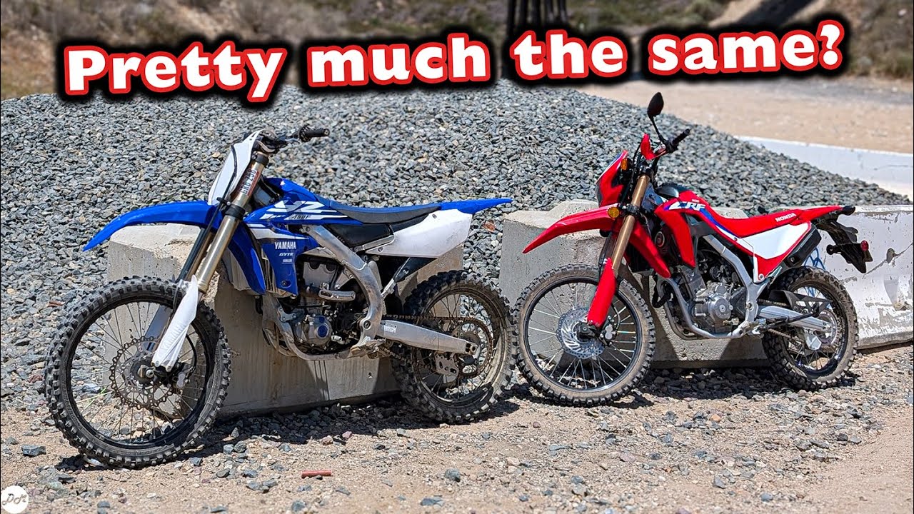 Dual Sport vs Dirt Bike &ndash; How Different Could They Be? Yamaha YZ450 vs Honda CRF300L