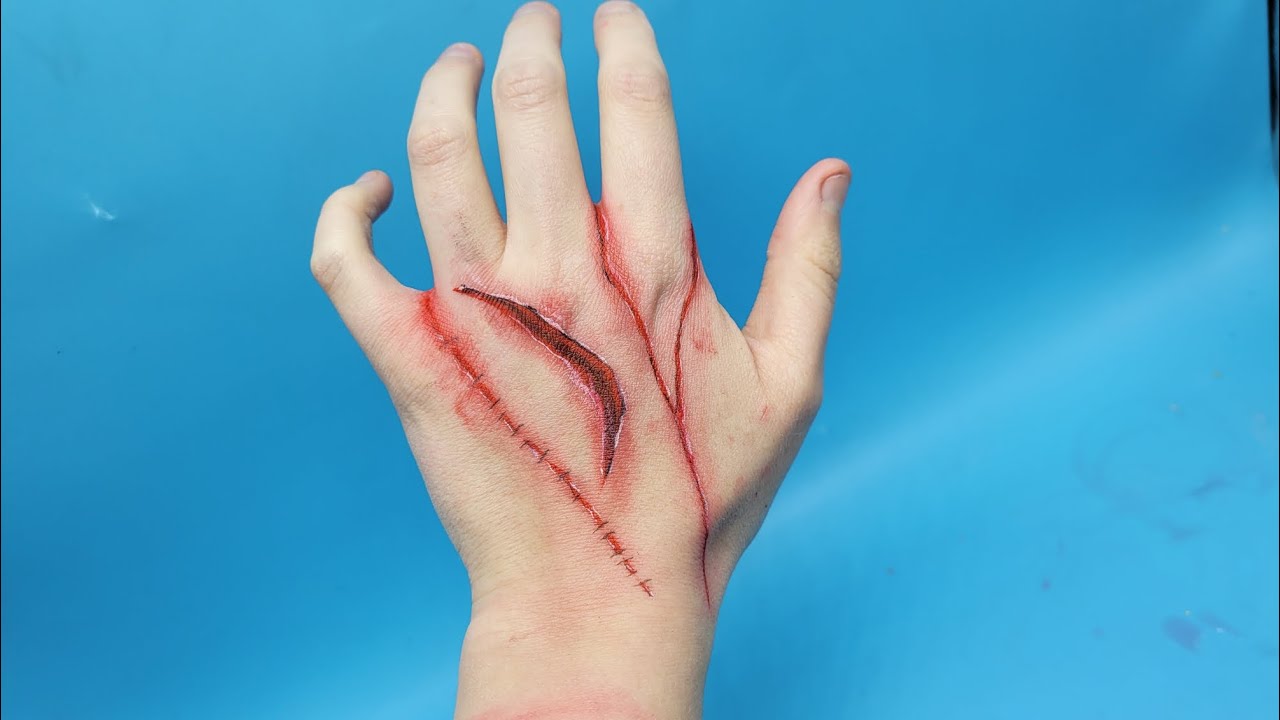 Drawing Fake Cuts, Stitches, and Wounds SFX Makeup Tutorial | Easily Make 3D Painted Makeup Wounds