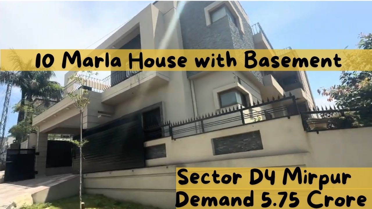 10 Marla House with Basement for Sale in D4 Mirpur AJK