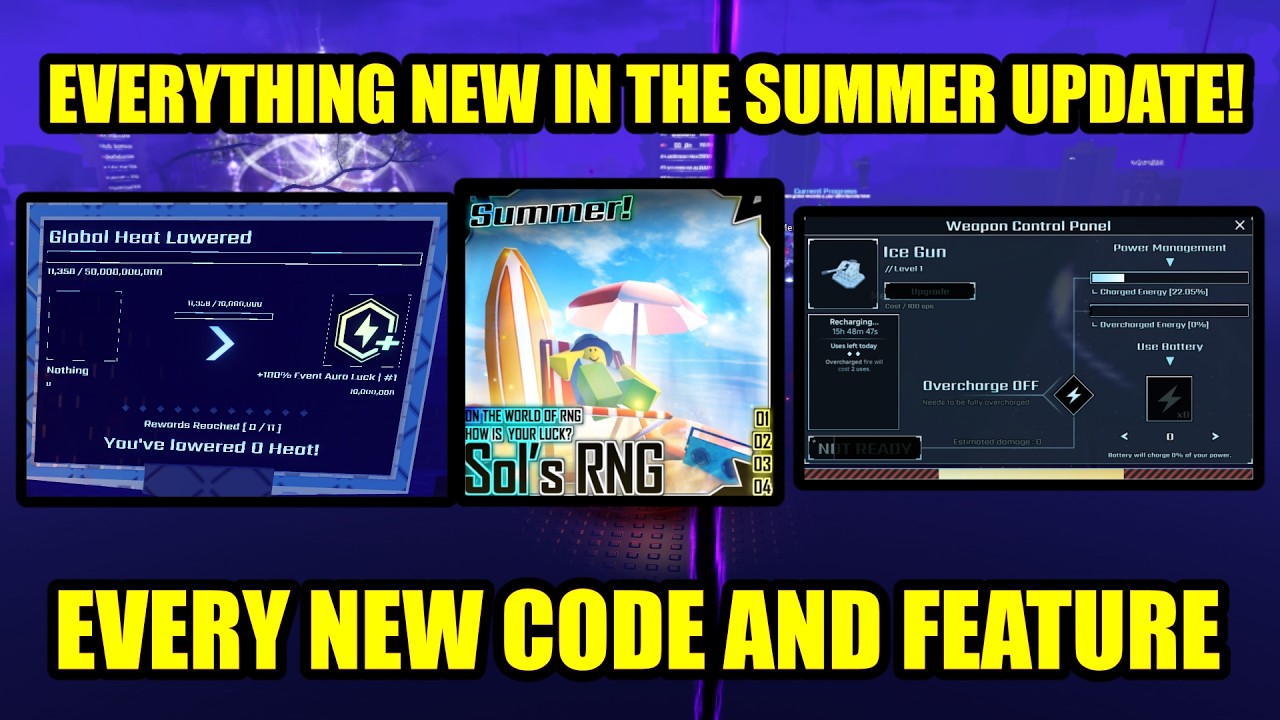 Все новинки летнего обновления Sol's RNG: часть 1!