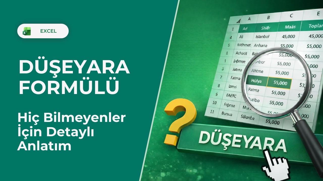 Excel DÜŞEYARA ve ÇAPRAZARA Formülleri Detaylı Anlatım (Yeni Başlayanlar İçin) | EXCEL 751