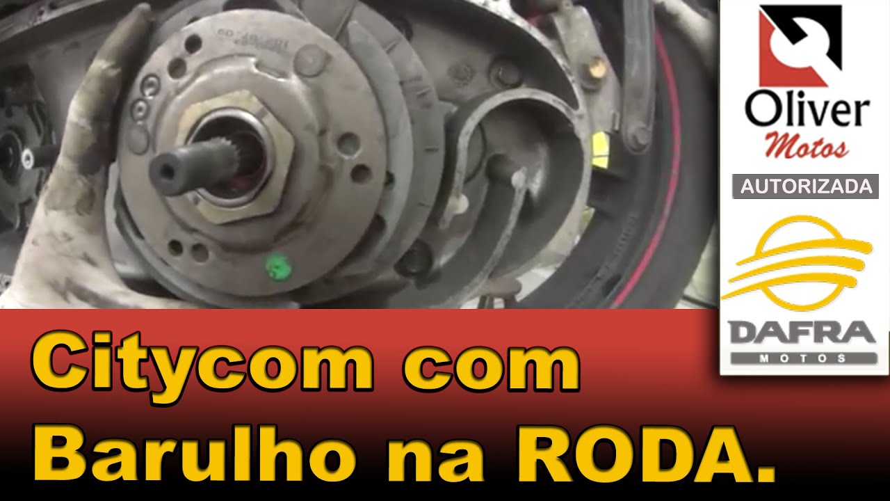 Citycom 300i com barulho na roda traseira, conserto na Oliver Motos