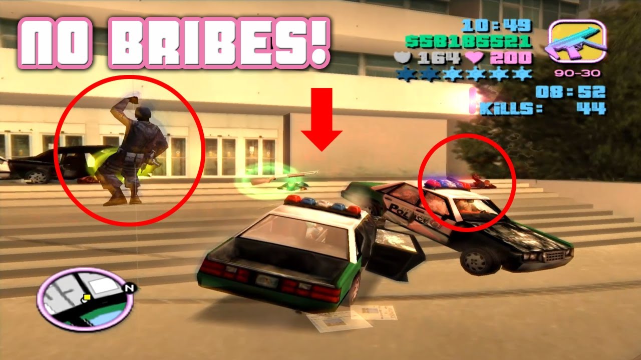 No Police Bribes! / Vigilante Levels 1-12 / GTA Vice City