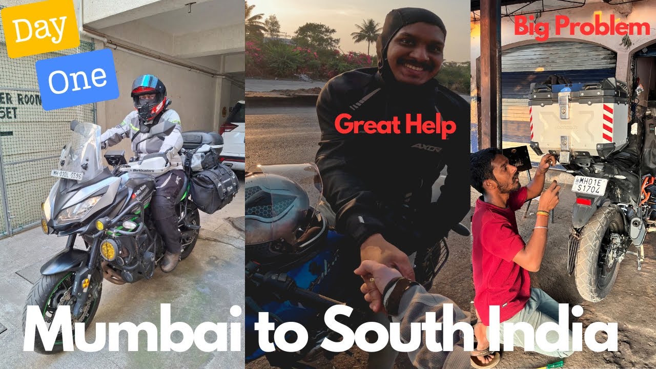 EP1-Mumbai to South India 3500km Ride | Top box Raste Mee Gir Gaya | Kawasaki Versys 650 KTM Adv 390