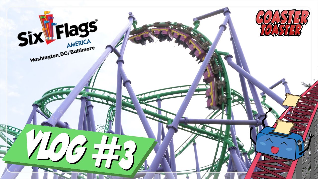 Six Flags America - Ganz netter Six Flags-Park mit 3 echt guten Achterbahnen | USA 2022 Vlog #3