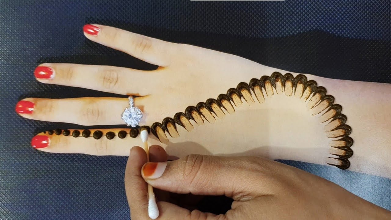 आसान मेहंदी डिजाइन - दीवाली स्पेशल गोलतिक्कि शदेड मेहंदी - Latest Diwali Mehndi Design 2019