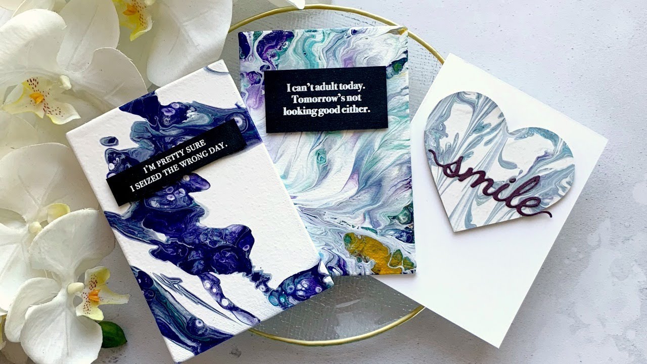 Acrylic Pouring for Cardmakers