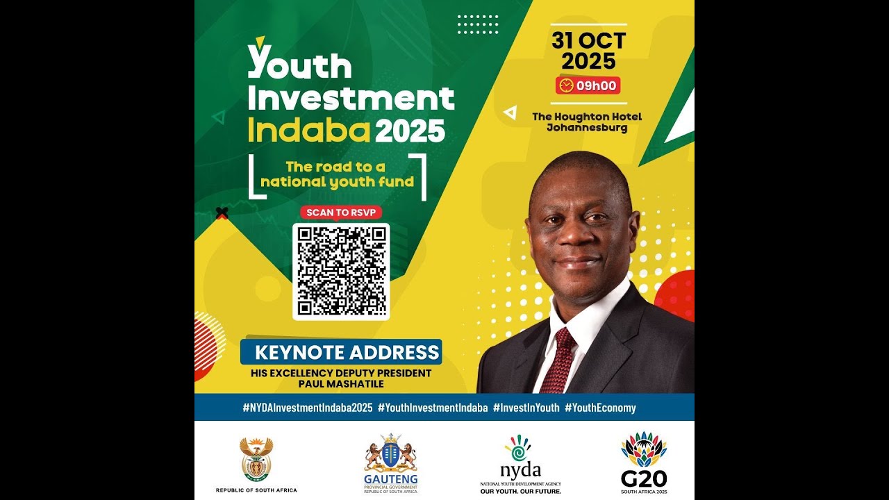 Deputy President Paul Mashatile delivers the keynote address at the inaugural Youth InvestmentIndaba
