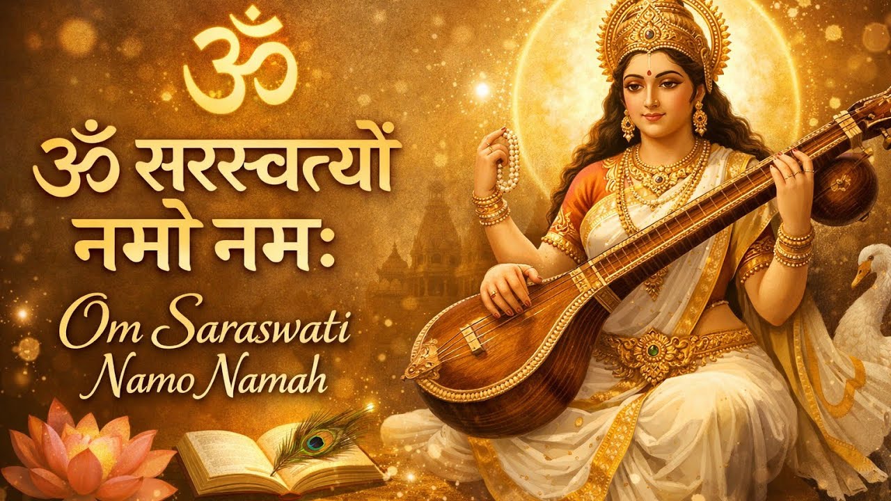 ॐ सरस्वती नमो नमः 🙏 | Maa Saraswati Mantra | Peaceful Namjap | daily namjap