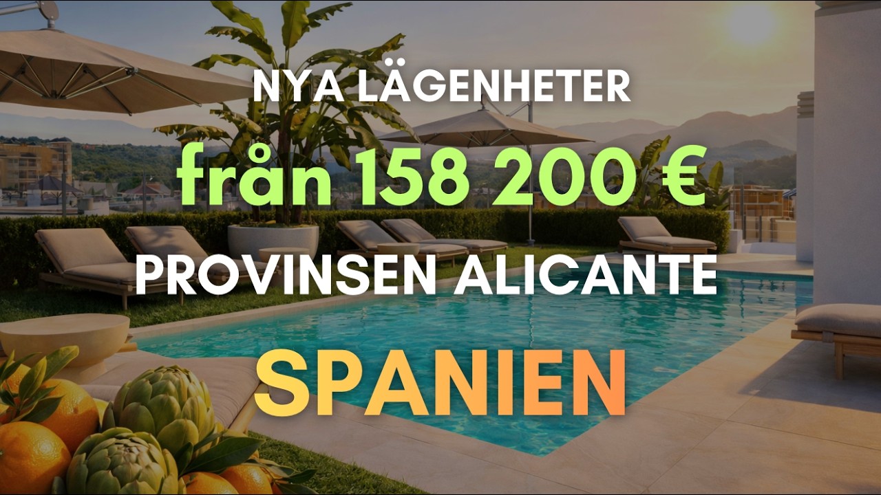 Nyproducerad lägenhet i provinsen Alicante | 158 200 € | 2 sovrum | 2 badrum | Garage | Pool