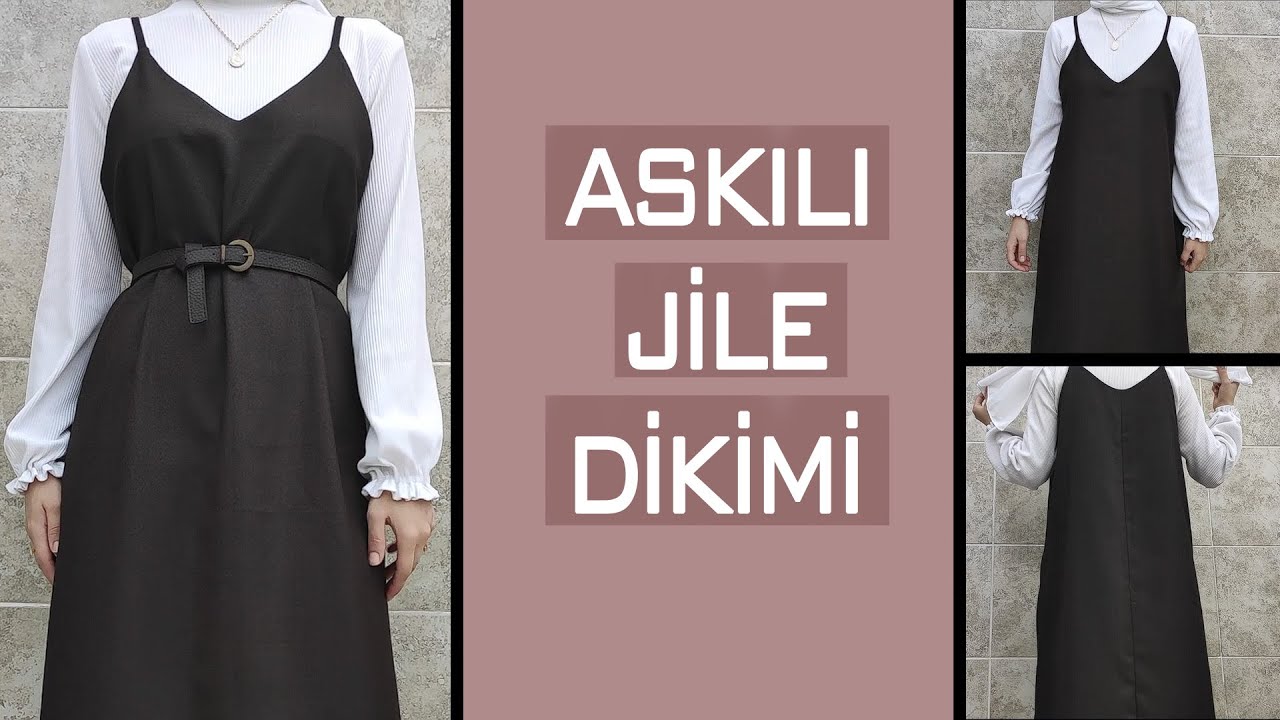 ASKILI JİLE DİKİMİ / 10 ₺' ye parça kumaştan jile dikimi / Kolay kalıp hazılama