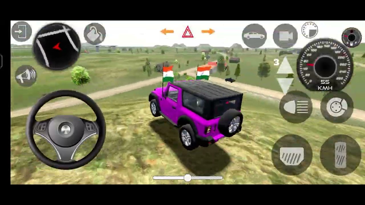 Indian car simulator 3d modifeid thar offroad