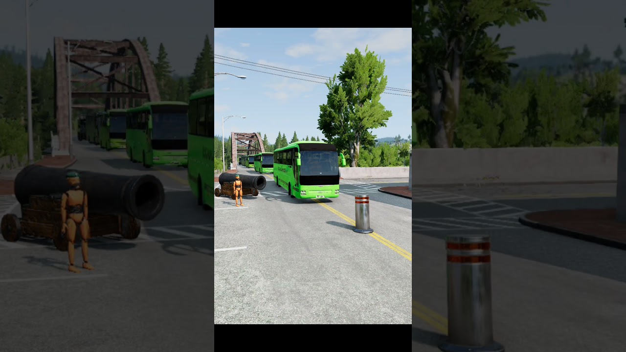Realistic Bus Crash Test 🚗💥 | BeamNG Drive #beamngdrive #trucks #beamng #車&nbsp;&nbsp;#carcrash