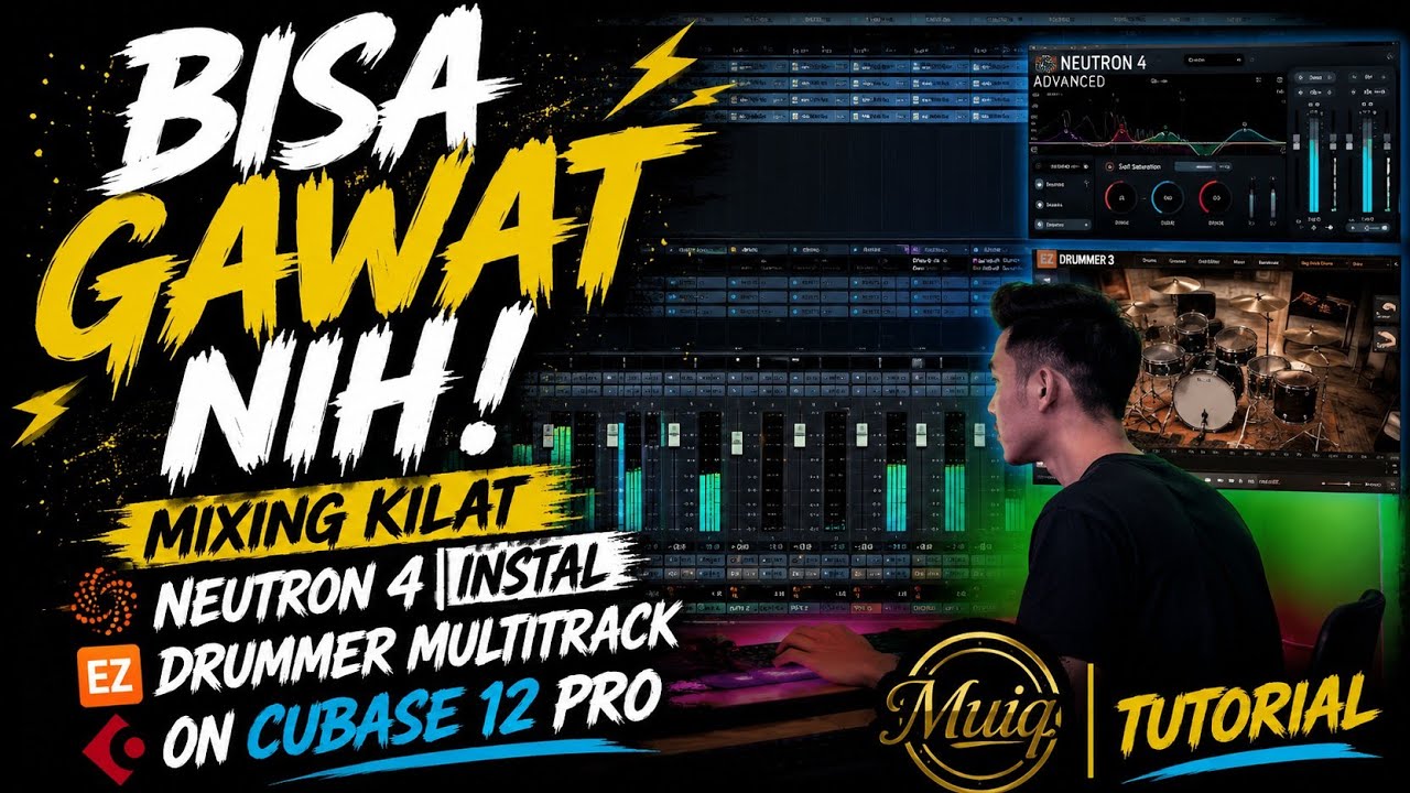 BISA GAWAT NIH! Mixing Kilat ｜ Neutron 4 Instal ｜ EZ Drummer Multitrack On Cubase 12 Pro