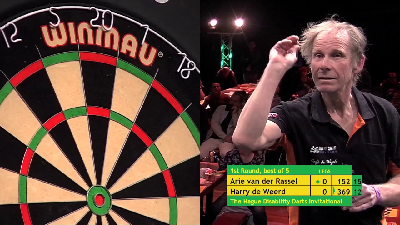 The Hague Disability Darts Invitational M5 R1 Arie van der Rassel (3) - Harry de Weerd