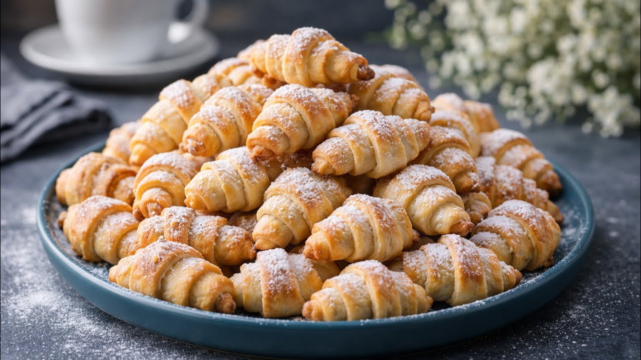 Мини-КРУАСАНЫ с творогом | Тот самый рецепт! РОГАЛИКИ