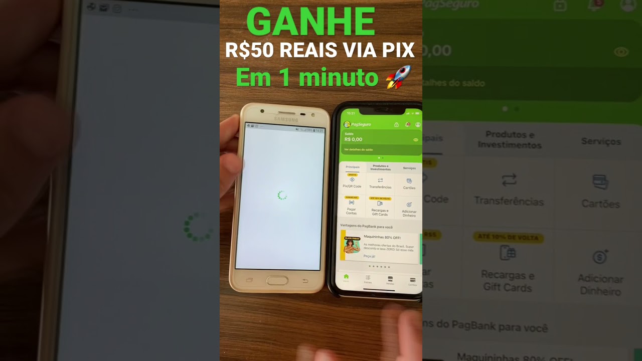 GANHE 50 REAIS NO PIX EM 1 MINUTO #ganhardinheiro #shorts #comoganhardinheiro