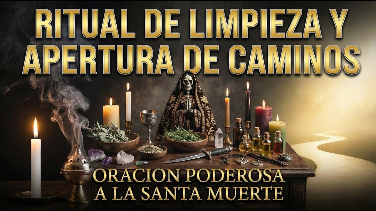 🕯️ 🔮 Ritual Y Oración A La Santa Muerte Para Limpieza Y Apertura De Caminos 🌑 🕯️