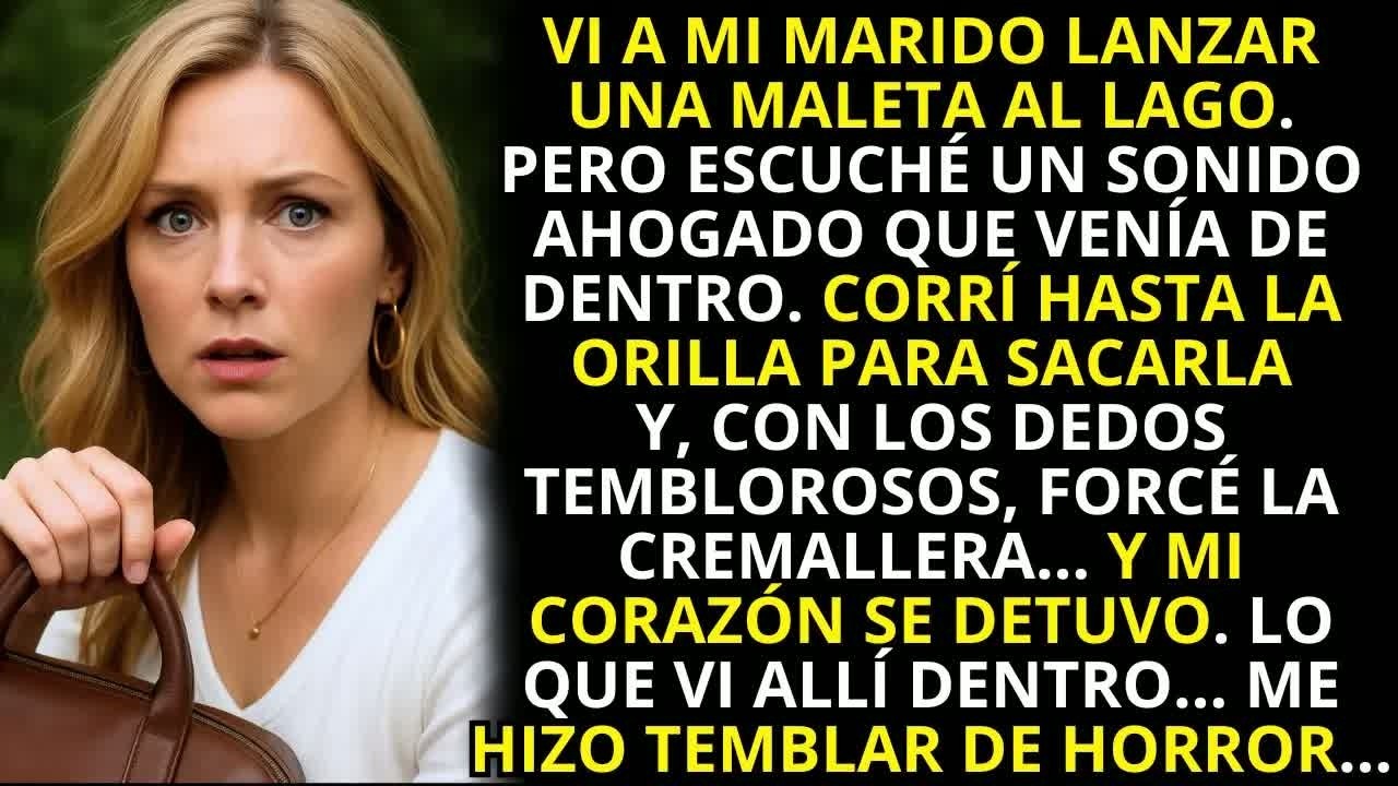 Vi a mi marido lanzar una maleta al lago y huir  Lo que encontré dentro me aterrorizó