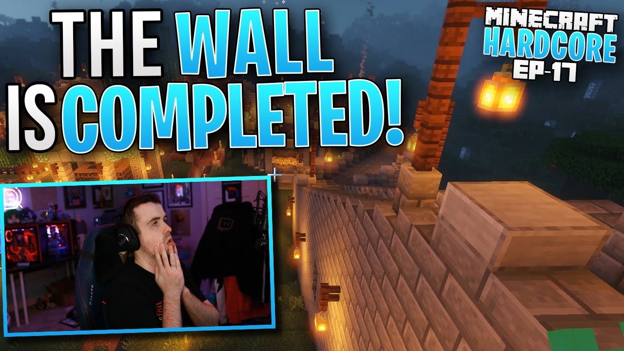 HARDCORE MINECRAFT! THE WALL IS COMPLETED! Ep. 17