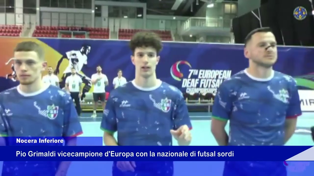 Pio Grimaldi vicecampione d'Europa con la nazionale di futsal sordi