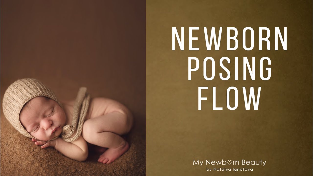 Newborn session flow. Transitioning baby from one pose to another