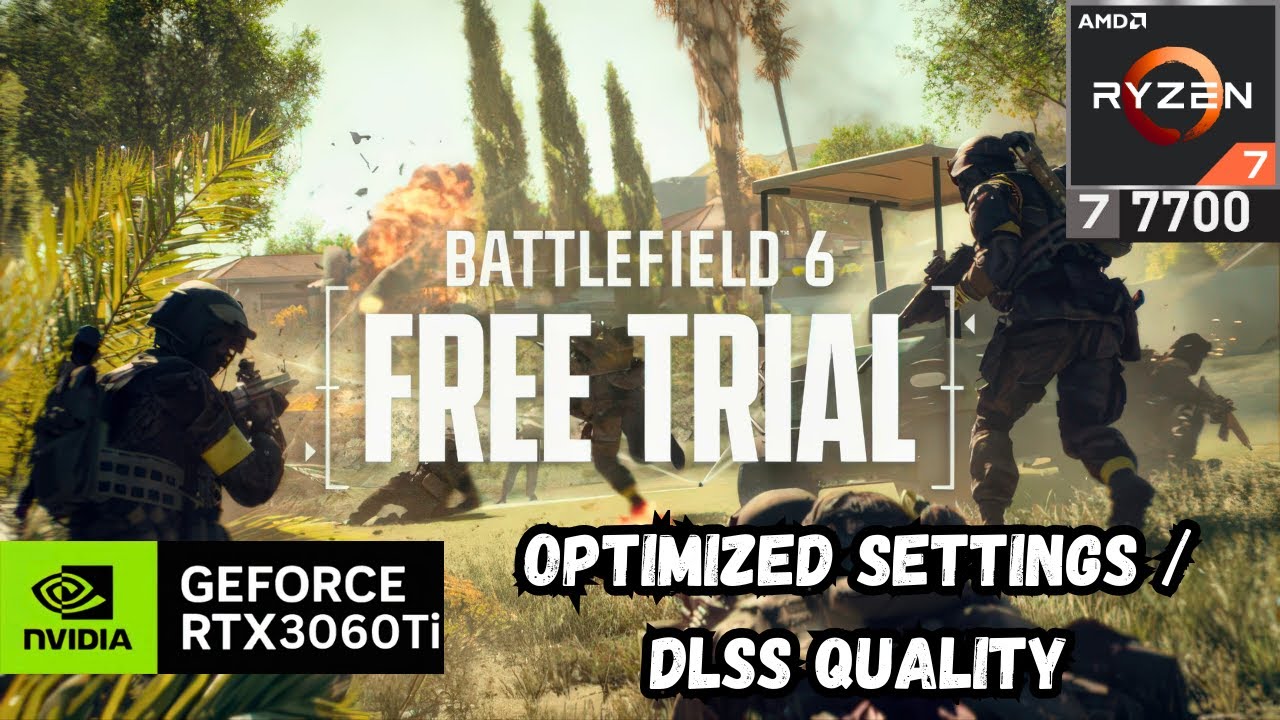 Battlefield 6 Multiplayer: RTX 3060 Ti + Ryzen 7 7700 ( 1080p Optimized | DLSS Quality )