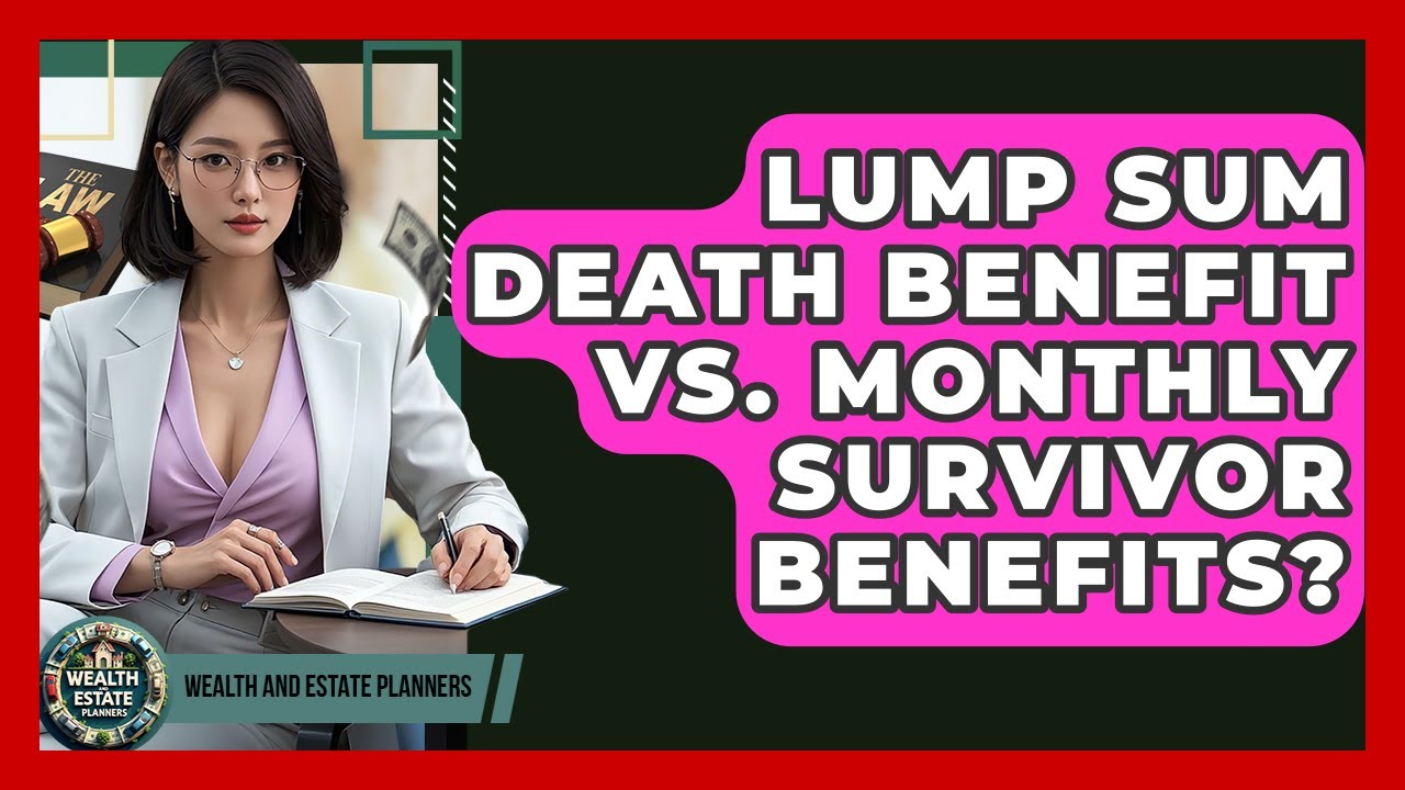 Lump Sum Death Benefit Vs. Monthly Survivor Benefits? - Wealth and Estate Planners